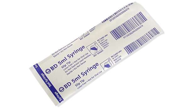 BD Luer Slip Tip Syringe – 5 mL Capacity, Sterile Single-Use, Disposable, 500 per Case, General Use