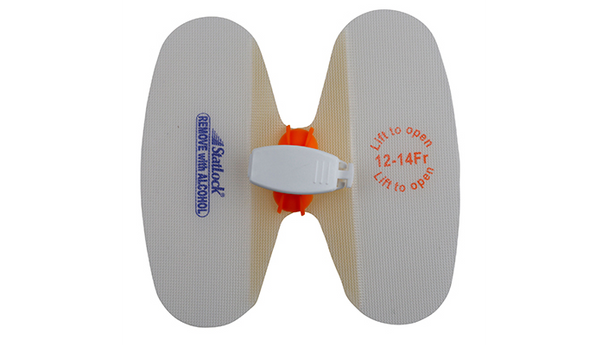 BD Statlock Universal Plus LR 12-14 Fr Catheter Stabilization Device – Orange Butterfly Tricot, Latex-Free