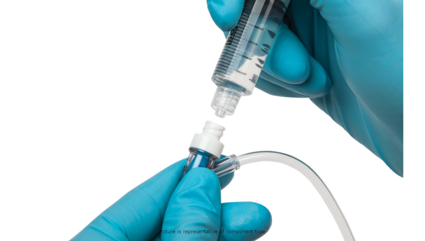 BD Maxplus Extension Set – Pressure Rated 325 psi, 7.5 in Length, Purple Striped Tubing, 1 mL Priming Volume