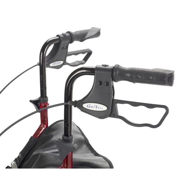 Deluxe 3-Wheel Aluminum Rollator – Lightweight, Foldable, 7.5" Casters, Compact & Adjustable Handles