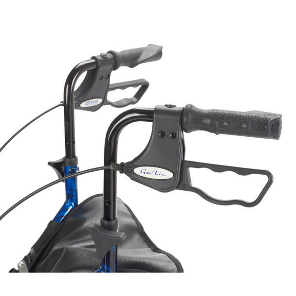 Deluxe 3-Wheel Aluminum Rollator – Lightweight, Foldable, 7.5" Casters, Compact & Adjustable Handles