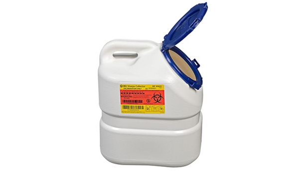 BD Pharmaceutical Sharps Container – 3 Gal Capacity, Hinge Cap, Polypropylene Construction