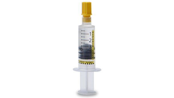 BD Posiflush Prefilled Heparin Lock Flush Syringe – 3 mL Fill Volume, 100 USP Units/ml, Steam Autoclaved
