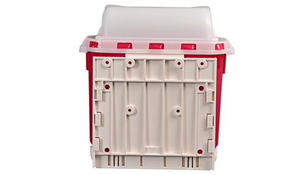 BD Sharps Container Locking Wall Bracket – 5.4 Qt Capacity, Integrated Lock, Light Beige, Plastic Construction