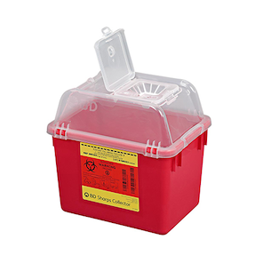 BD Sharps Container Wire Bracket – Metal Construction, Beige, 10.2 x 7.3 x 8.7 in, Compatible with 8 Quart BD