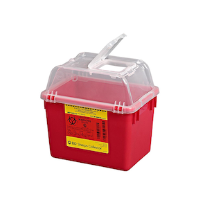 BD Sharps Container Wire Bracket – Metal Construction, Beige, 10.2 x 7.3 x 8.7 in, Compatible with 8 Quart BD