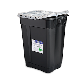 BD Recykleen Sharps Container Basic Trolley – Granite, 26 × 17.4 × 26.6 in, Plastic Construction