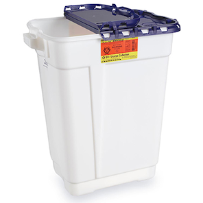 BD Recykleen Sharps Container Basic Trolley – Granite, 26 × 17.4 × 26.6 in, Plastic Construction