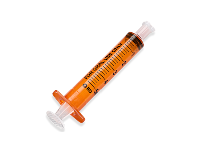 BD Amber Oral Syringe – 3 mL Capacity, Slip Tip, Disposable, Single-Use, 100 Shelfpack, 12.123 × 7.123 ×