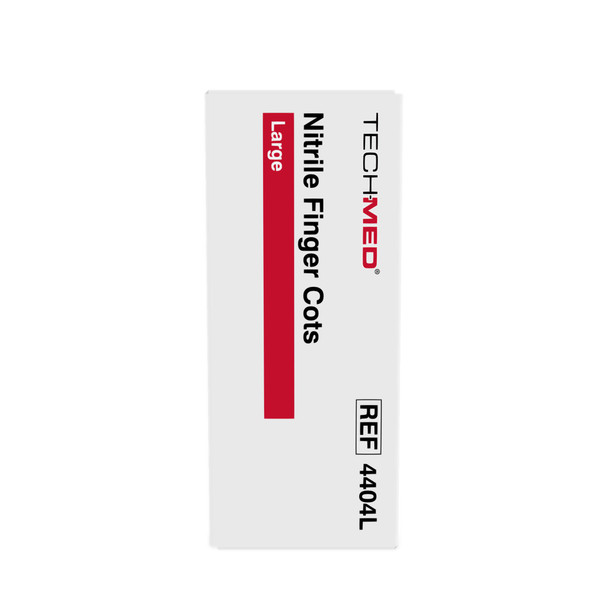 Dukal Nitrile Finger Cots – Pre – Rolled, Large, 144/bx, Non – Sterile, 1.62 lb – brand_name Tech-Med