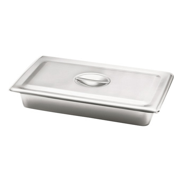 Dukal Tech-Med Stainless Steel Instrument Tray with Recess Grip Cover – 18/8 Stainless Steel, 12-1/8 x 7-5/8