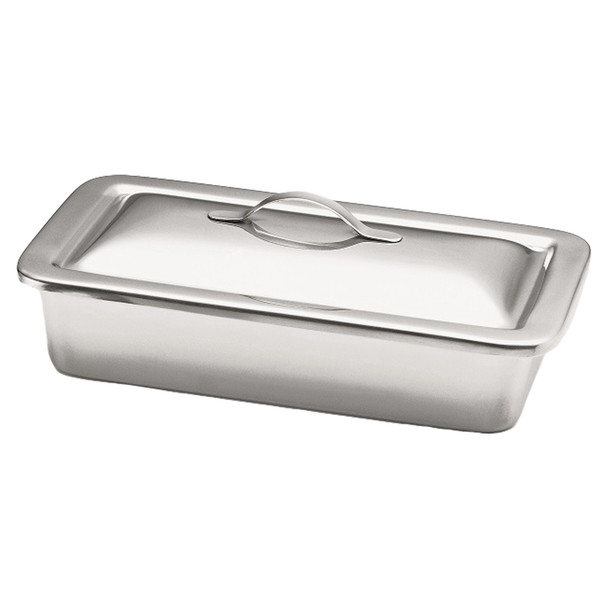 Dukal Tech-Med Stainless Steel Instrument Tray with Strap Handle Cover – 18/8 Stainless Steel, 8-7/8 x 5 x 2
