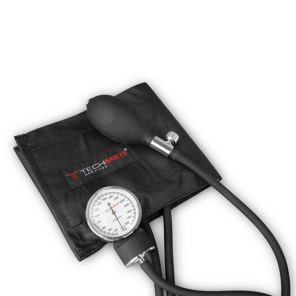 Dukal Deluxe Sphygmomanometer – Large Adult Black Nylon Cuff, 0.985 lb Weight, Non-Sterile, 1/EA Packaging