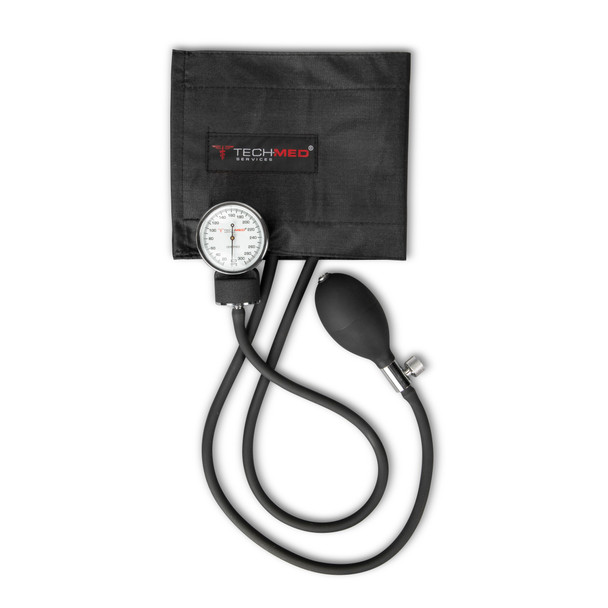 Dukal Deluxe sphygmomanometer – adult size, black nylon cuff, 0.91 lb weight, 20.5 × 5.5 in cuff