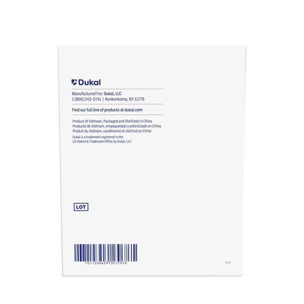 Dukal Sterile Gauze Pads – 4 x 4 in, 12-Ply, Highly Absorbent, 100/BX, 12 BX/CS, 11.1 lb Case