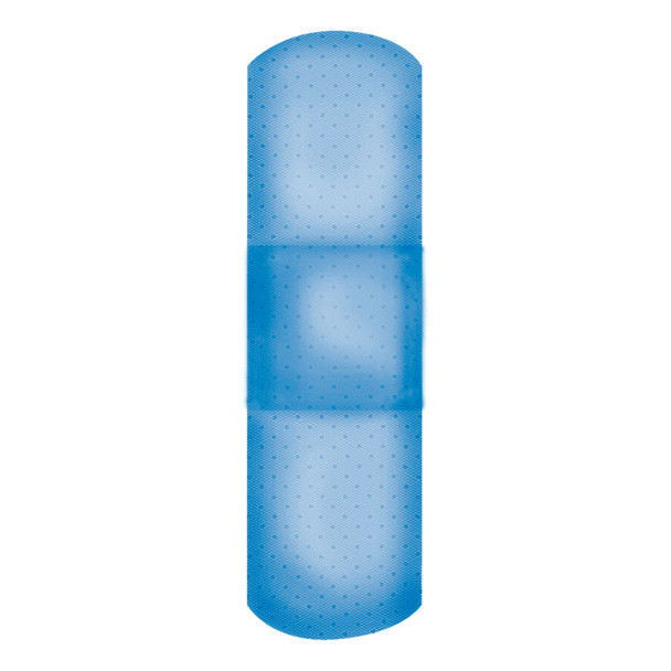 Dukal American Blue Adhesive Bandages – 1 x 3 in, Metal Detectable, Flexible Fabric, Sterile, 130/Tray