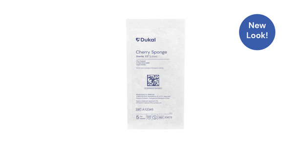 Dukal Cherry Sponges – Sterile X-Ray Detectable, 1/2 in Size, 100% Cotton, 5/PK, 100 PK/CS