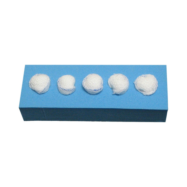 Dukal American X-Ray Detectable Peanut Sponges – 3/8 in Size, 100% Cotton Gauze, 5/PK, 100 PK/CS