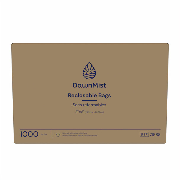 Dukal Dawnmist Reclosable Bag – 8 X 8 in, Clear, 3 MIL Thickness, 1000/bx Packaging – brand_name DawnMist