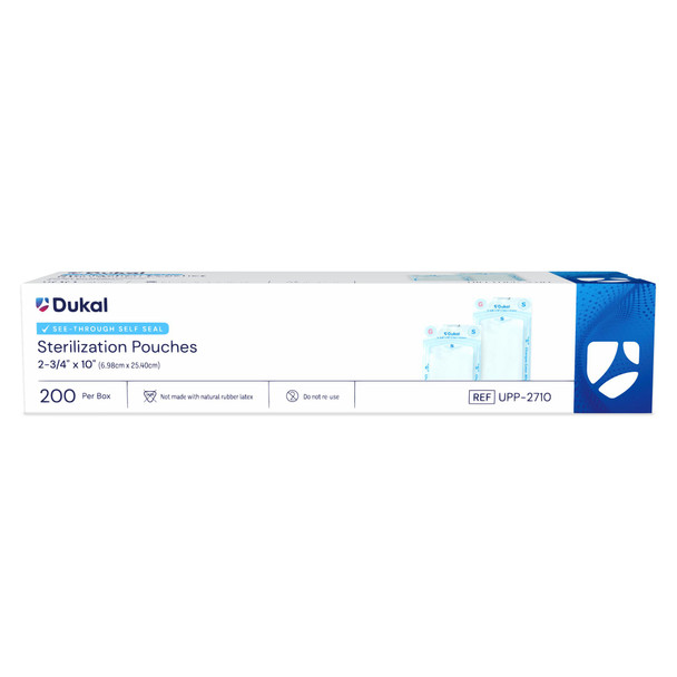 Dukal Sterilization Pouches – 2 – 3/4 X 10 in, Color Changing Indicators, 200/bx, 16bx/cs – brand_name Dukal