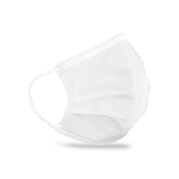 Dukal Unipack FluidBloq ASTM Level 3 Mask with Ear Loop – 4-Layer, Superior Fluid Resistance, White, 50/BX