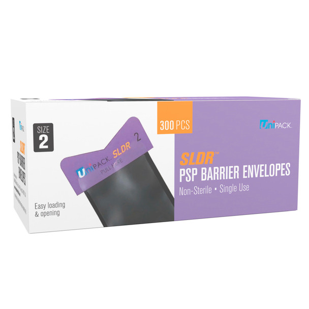 Dukal SLDR PSP Barrier Envelopes – Size 2, Soft Vinyl, Rounded Corners, 300/BX, 8 BX/CS, 2.5 lb