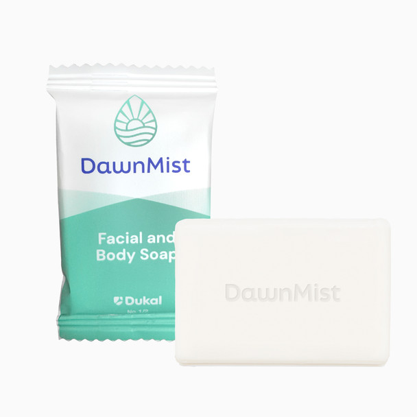 Dukal DawnMist Facial and Bar Soap – Gentle Formula, 0.45 oz, Individually Wrapped, 1/PK, 500 PK/CS