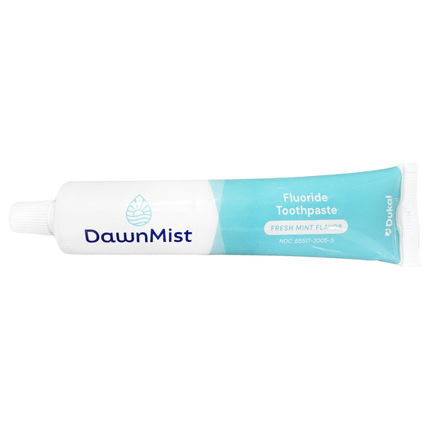 Dukal DawnMist Fluoride Toothpaste – 6.4 oz Tube, Pleasant Mint Taste, Gentle for Sensitive Users