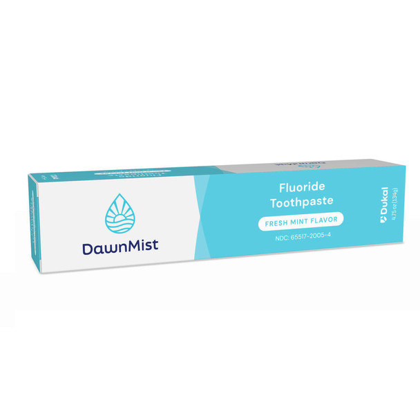 Dukal DawnMist Fluoride Toothpaste – 4.75 oz Tube, Pleasant Mint Taste, Gentle for Sensitive Users