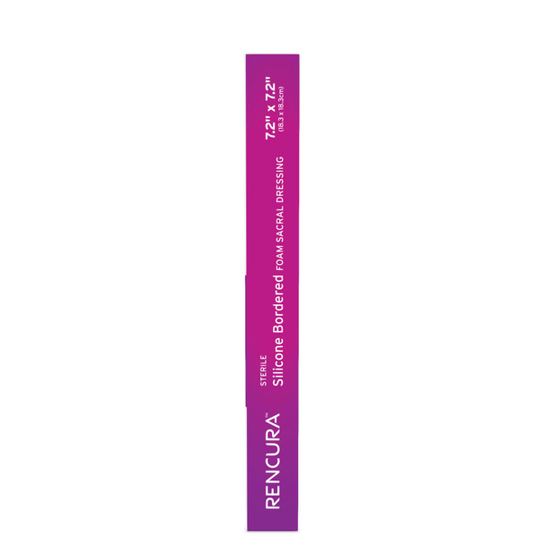 Dukal Rencura Silicone Bordered Sacral Foam Dressing – 7.2 X 7.2 in, Sterile, Highly Absorbent, 1/pk, 5k/bx