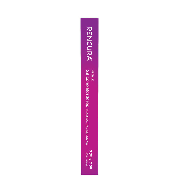 Dukal Rencura Silicone Bordered Sacral Foam Dressing – 7.2 X 7.2 in, Sterile, Highly Absorbent, 1/pk, 5k/bx