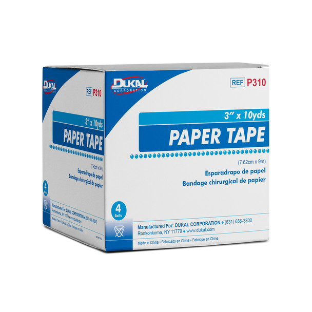 Dukal Paper Tape – 3 in X 10 Yd, Lightweight Microporous, Gentle on Skin – brand_name Dukal