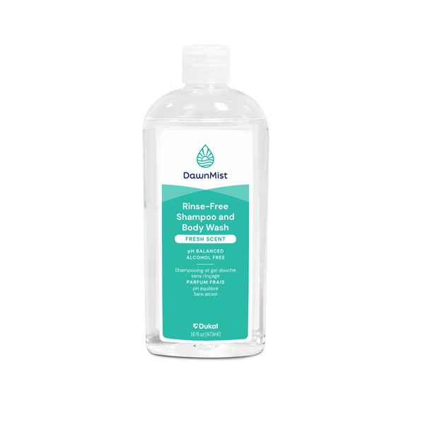 Dukal Rinse Free Shampoo and Body Bath – 16 oz, Paraben – Free, Ph Balanced Formula – brand_name DawnMist