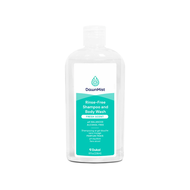 Dukal Rinse Free Shampoo and Body Bath – 8 oz, Paraben – Free, Mild Ph Balanced Formula – brand_name DawnMist