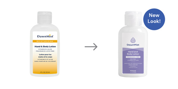 Dukal DawnMist Hand and Body Lotion – Fragrance Free, 2 oz Bottle, Alcohol Free, Contains Aloe and Vitamin E