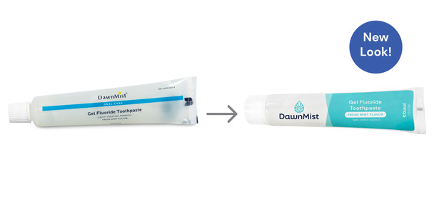 Dukal Dawnmist Gel Fluoride Toothpaste – 2.75 oz Clear Gel, Packaging – 144/case – brand_name DawnMist