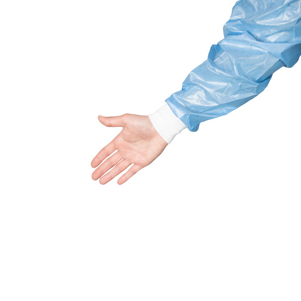Dukal Poly – Coated Chemotherapy Gown – Medium Size – Blue – Poly – Coated SMS Material – ASTM F739