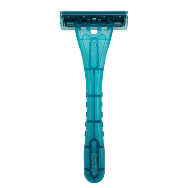 Dukal Triple Play Razor – Microedge Blades, Lubricated Strip, Pivot Head, Teak Color, 10/BX, 50 BX/CS