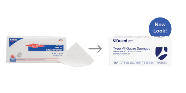 Dukal Premium Care Type VII Gauze Sponges – 12-Ply, 4 x 4 in, Non-Sterile, 200/BG, 10 BG/CS, 9 lb Case