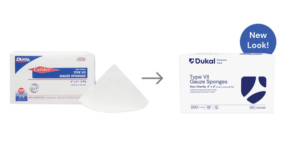 Dukal Premium Care Type VII Gauze Sponges – 4 x 4 in, 8-Ply, Non-Sterile, 200/BG, 20 BG/CS, 13.5 lb Case