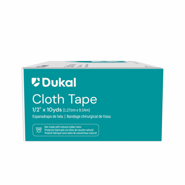 Dukal Cloth Tape – Durable Medical Tape, 1/2 in x 10 yd, Gentle Adhesive, Bilateral Tearing