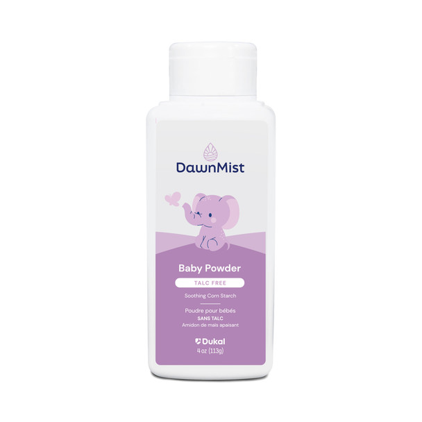 Dukal Baby Powder – Talc – Free, 4 oz Bottle, Absorbs Wetness for Comfort – brand_name DawnMist