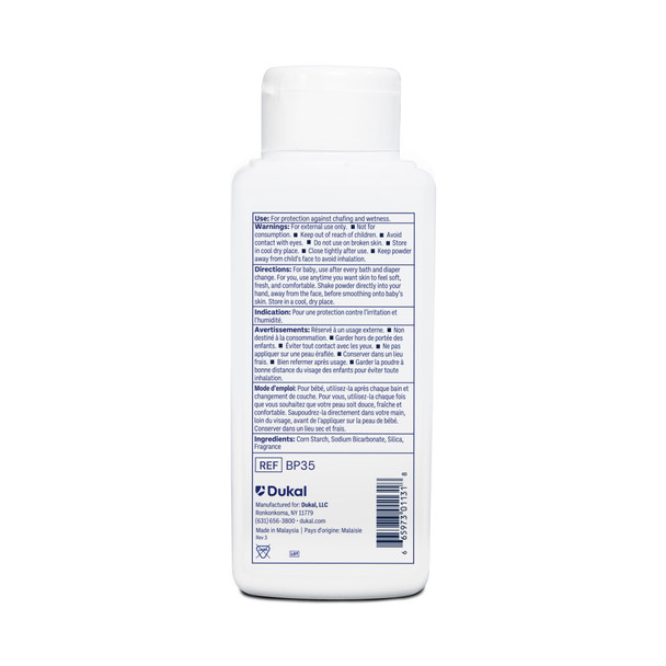 Dukal Baby Powder – Talc – Free, 4 oz Bottle, Absorbs Wetness for Comfort – brand_name DawnMist