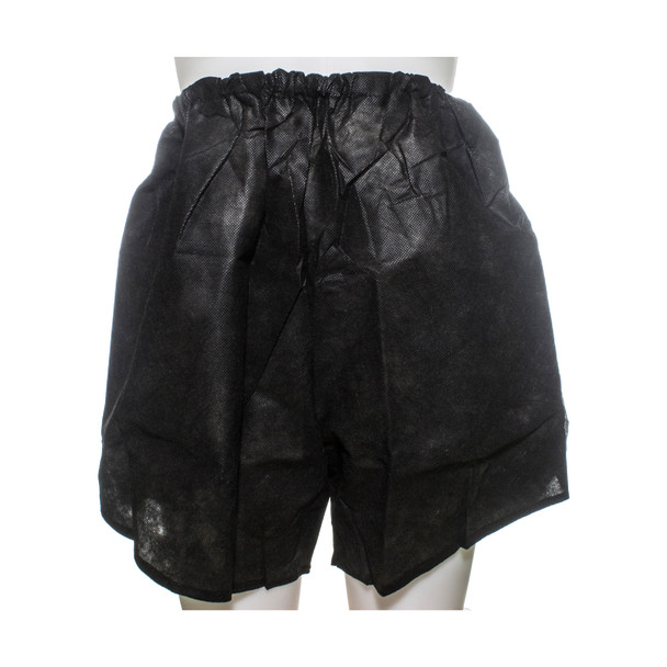Dukal Disposable Boxer Shorts – LG/XL Size, Black, Soft Polypropylene, Individually Wrapped, 6.1 lb Case