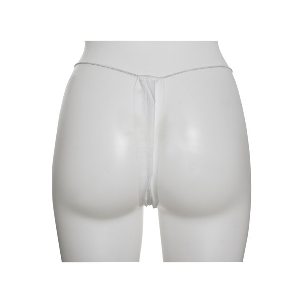 Dukal Thong Panty – Soft Polypropylene, Individually Wrapped, Disposable, White, 11.2 lb Case