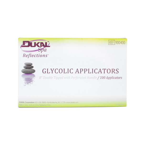 Dukal Glycolic Applicators – 8 in Dual-Tipped, Non-Absorbent Poly/Rayon Tip, 100/BX, 10 BX/CS