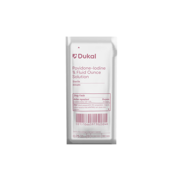 Dukal Povidone – Iodine Solution – Sterile, 3/4 oz, Antiseptic Prep, – 500/case – brand_name Dukal
