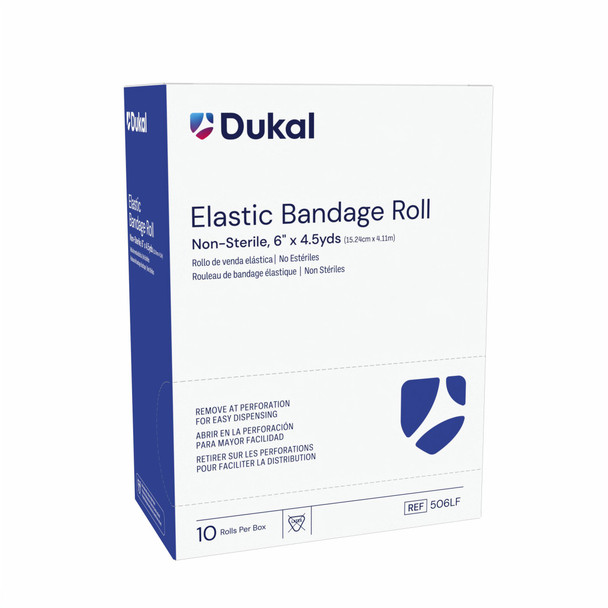 Dukal Elastic Bandage Roll – 6 in Width, 4.5 Yd Length, Non – Sterile, 10/bx Packaging – brand_name Dukal