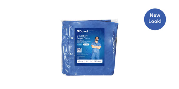 Dukal CoverSoft Scrub Pants – XX-Large, SMS Material for Breathability, Blue, 10/BG, 5 BG/CS, 9.7 lb