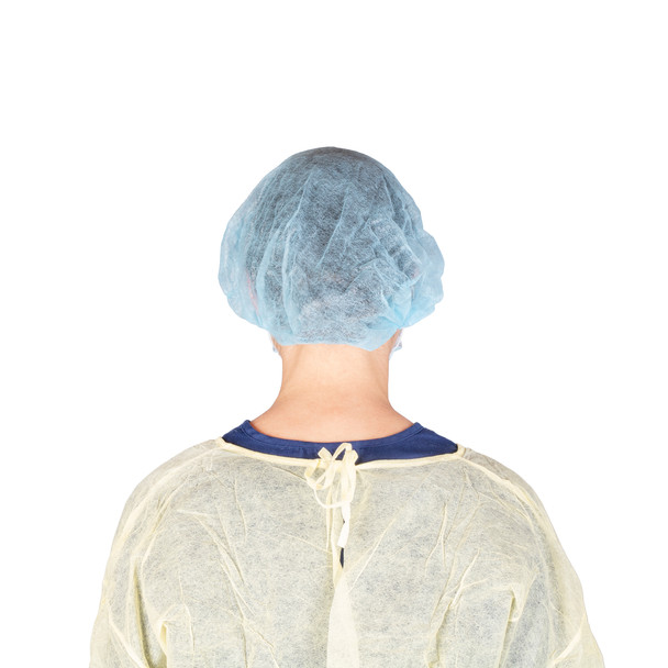 Dukal Poly-Coated Isolation Gown – Neck Tie, Elastic Cuff, Universal Size, Yellow, Poly-Coated SPP+PE Material